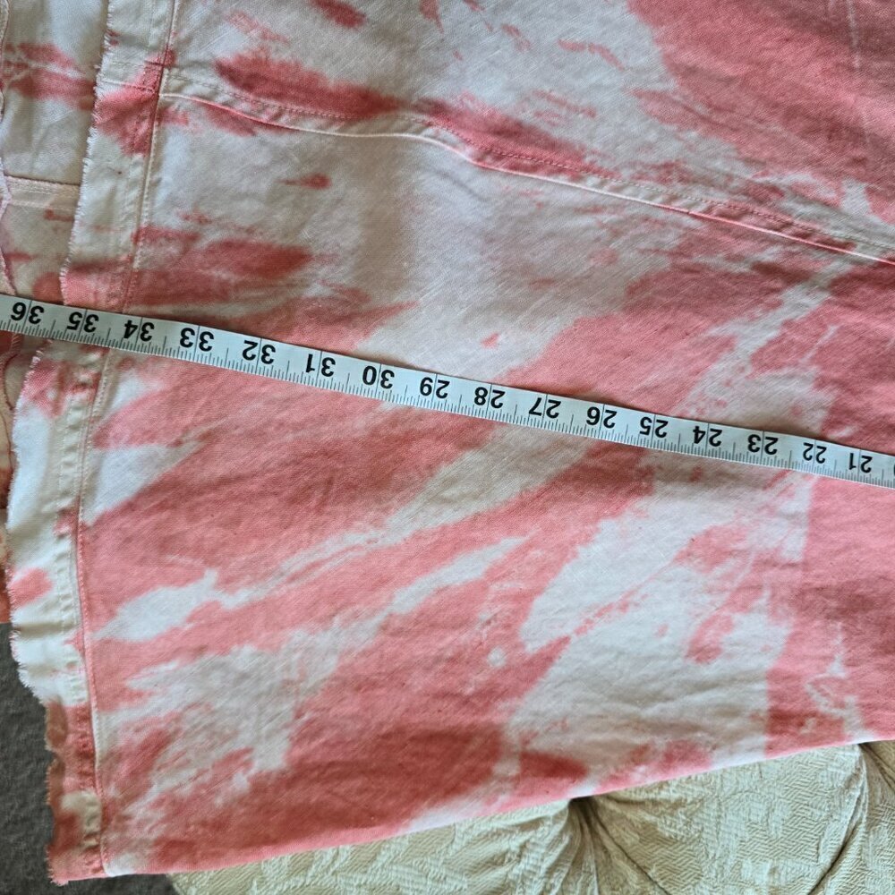 Haris Cotton Brand Dress Tie-Dye Linen Shift Sz. S Red/Pink/White Blend - Picture 10 of 13